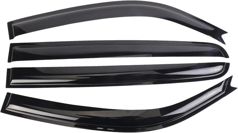 WONSABON Window Vent Visors Deflectors Rain Guards 4 Piece Set for 2007-2021 Trucks Toyota Tundra Crew Cab 94309 - Image 2